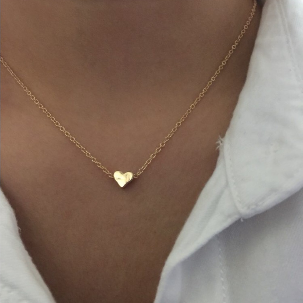 Tiny Heart chocker Necklace dainty necklace new - Picture 4 of 5